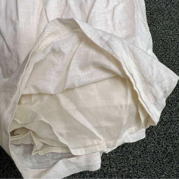 OLD NAVY Off-White Cream Flutter Lace Sleeve Swing Mini Midi Dress Open-Back M - Picture 16 of 16